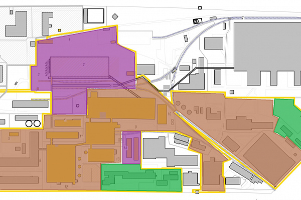 Схема функционального зонирования территории индустриального парка "Экран"